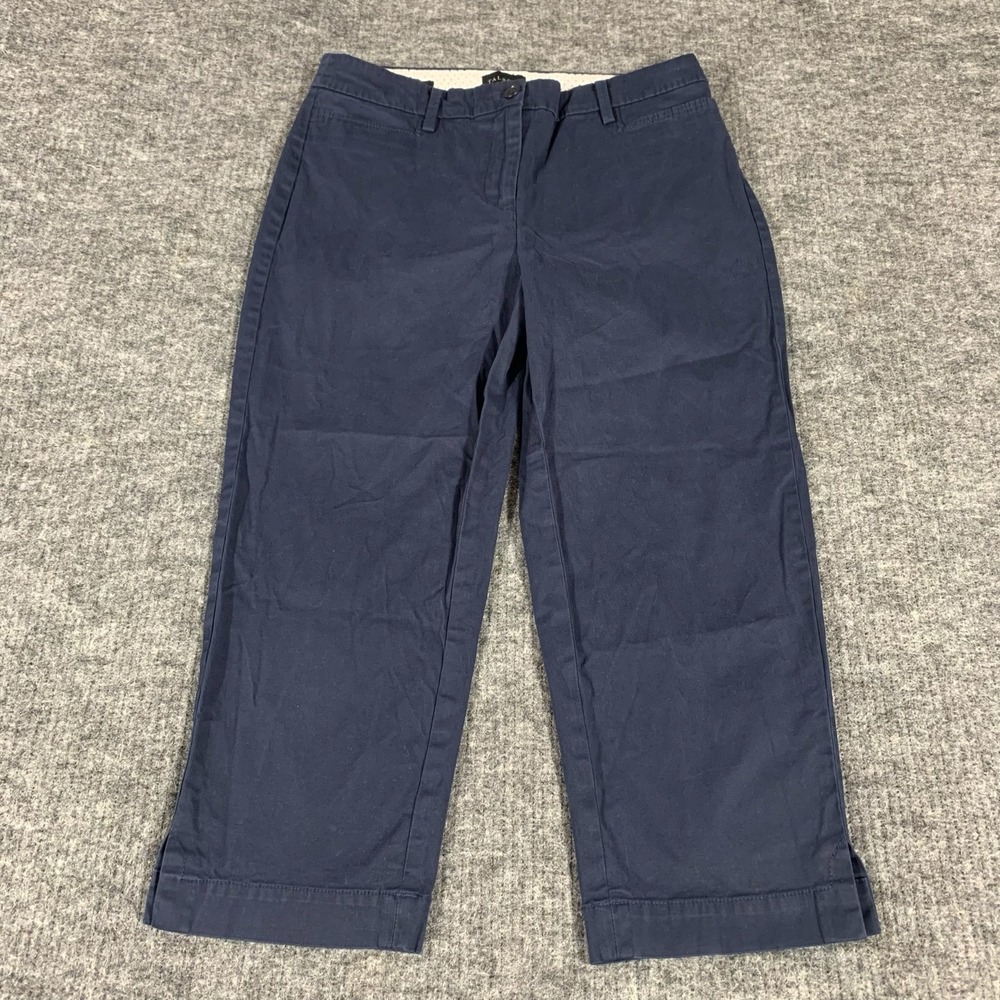 Talbots Pants Womens 4ā Blue Flat Front Chino Perfect Skimmer Lightweight 30x21